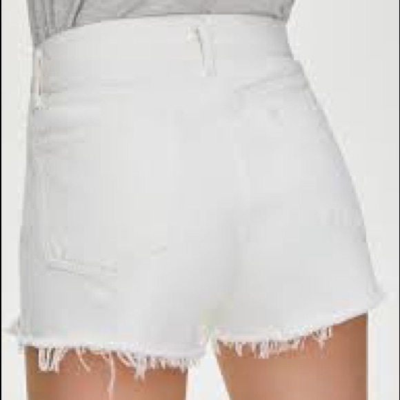 Agolde Parker button front white shorts size 25 - Picture 2 of 5